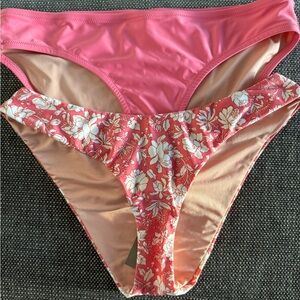 JCrew Pink & Floral Bikini Bottoms